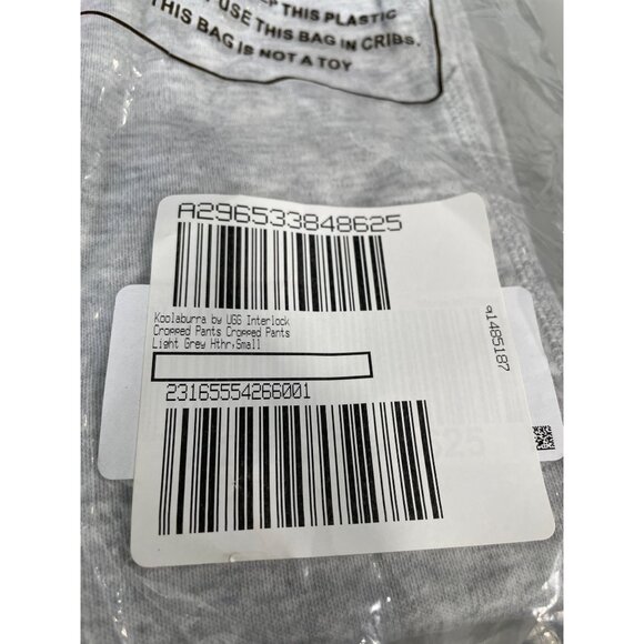 Koolaburra by UGG Interlock Cropped Pants Womens S Light Gray Heather Lounge NEW - Picture 2 of 5